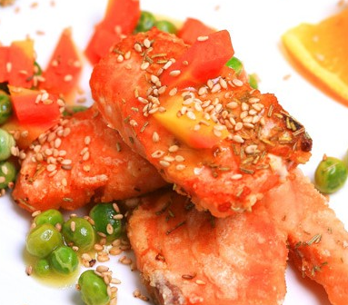 芝麻橙香三文鱼的简单做法_芝麻橙香三文鱼怎么做最好吃？
